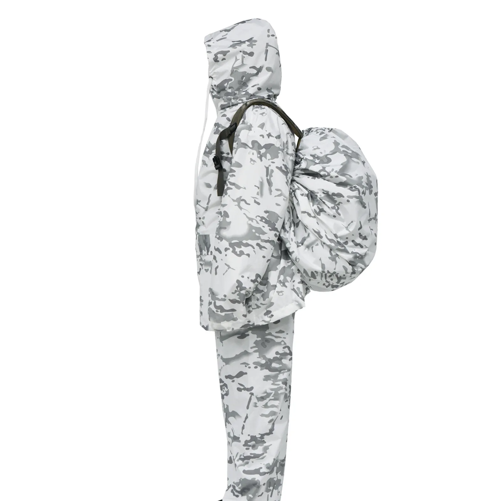 Chubasquero, pantalones para la lluvia, traje contra la lluvia pesada, ciclismo al aire libre, pesca, tipo dividido, impermeable portátil, cubierta corporal - imagen 5