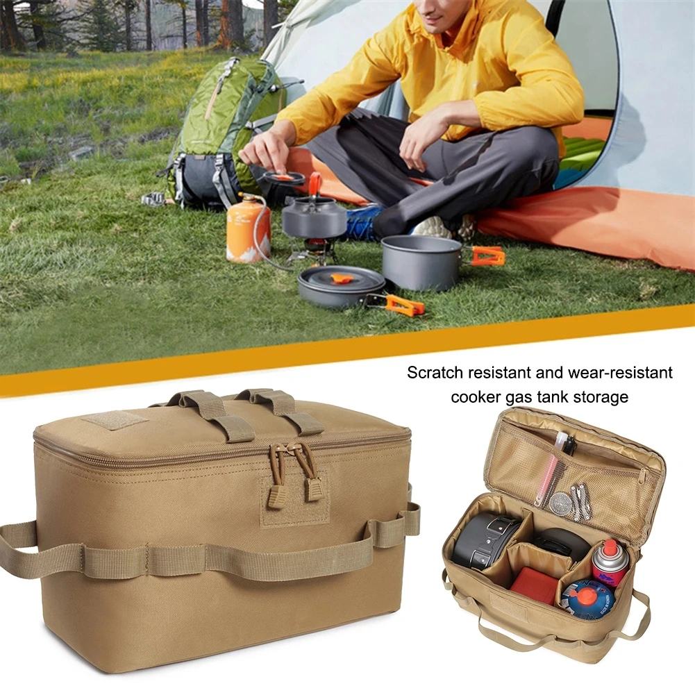 Bolsa de almacenamiento plegable portátil para acampar, cesta de Picnic, lámparas de Camping al aire libre, estufa, bote de Gas, bolsa de transporte, bolsa de Picnic - imagen 4