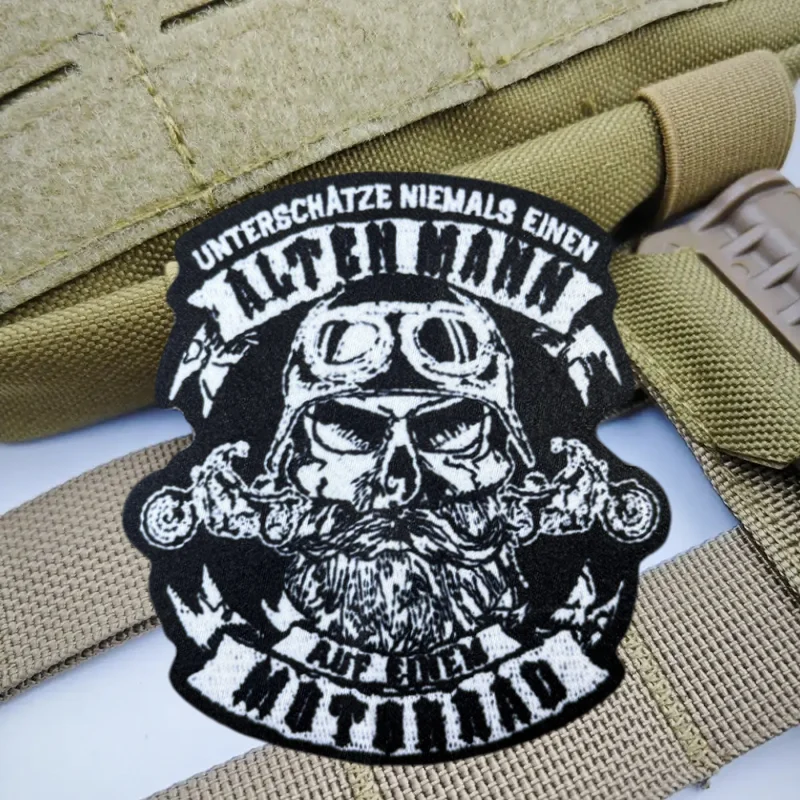 Parche de impresión para motociclista, chaleco táctico, insignia de moral con gancho y bucle, pegatinas decorativas para mochila, parches para brazalete para ropa - imagen 4