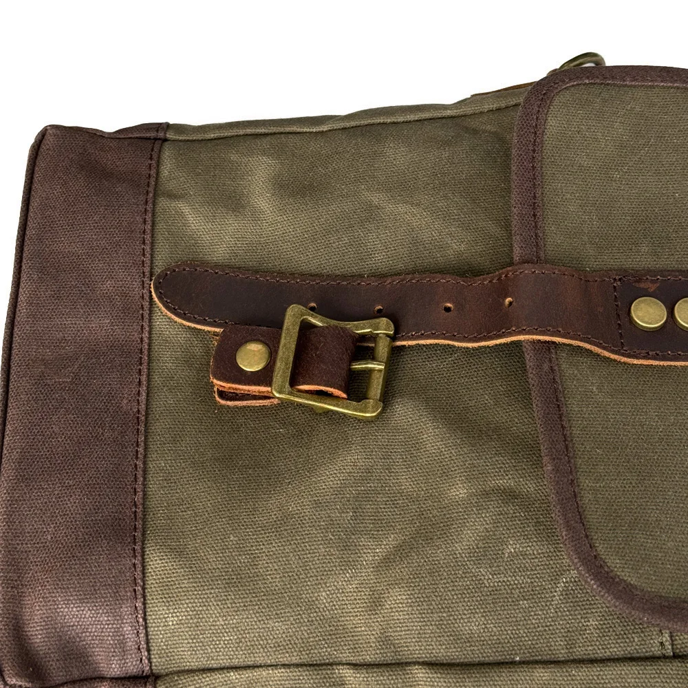 Mochila Retro para hombre, Kit de moda urbana, bolsa de lavado hecha de piel de vaca vieja, bolso de mensajero Wag, bolso táctico Vintage - imagen 4