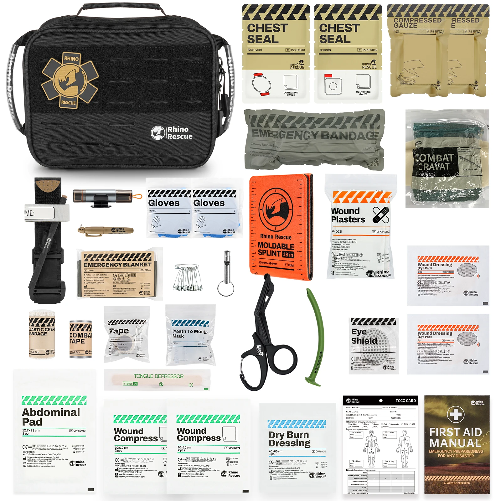 RHINO RESCUE Kit de auxilios vehicular con torniquete y sistema Molle - imagen 2