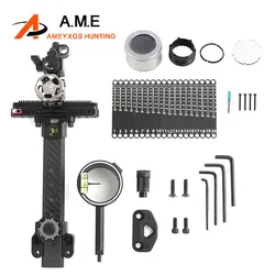 Mira de arco compuesto con lente 4x/6x/8x, extensión de fibra de carbono, máquina CNC, mano derecha para arco, caza, tiro con arco