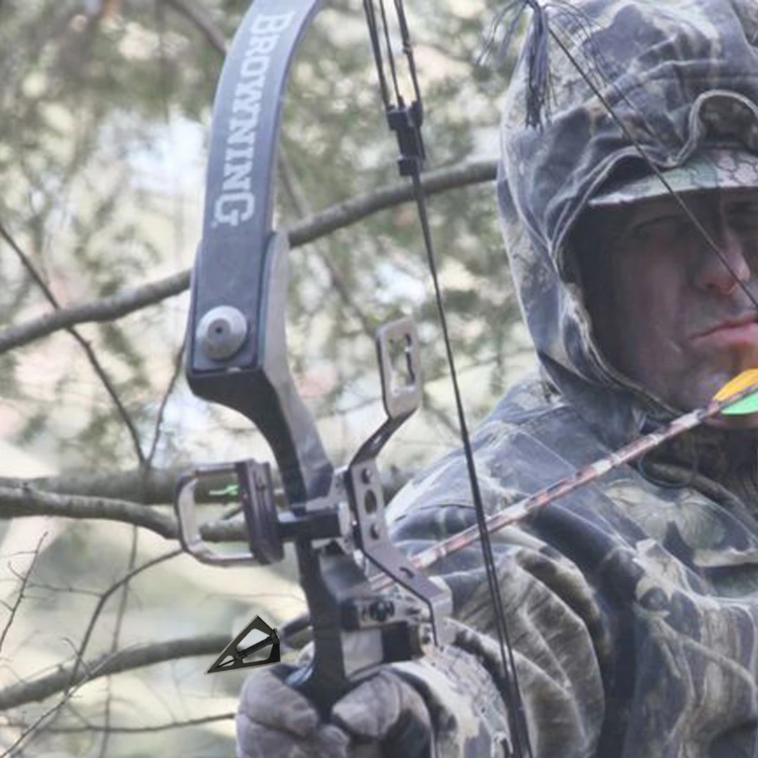 Puntas anchas 100gr Puntas para flechas de carbono Puntas de flecha para arco Longbow Hunting 12 piezas - imagen 2