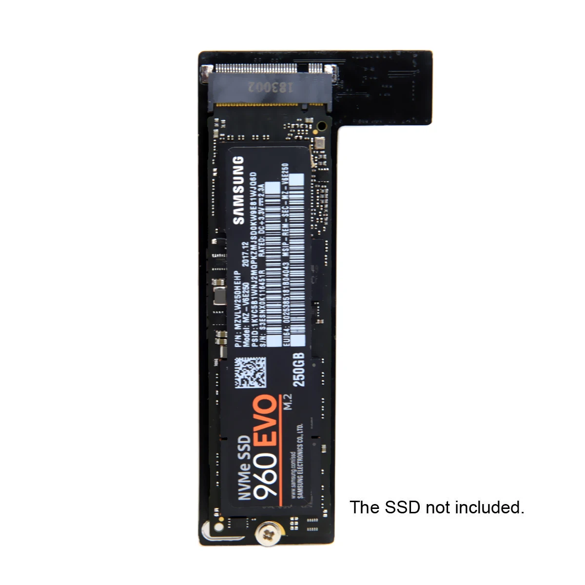 CY-Tarjeta convertidora NVME M.2 NGFF m-key SSD para Macbook Mini A1347, MEGEN2, MEGEQ2, 2014, color negro - imagen 3