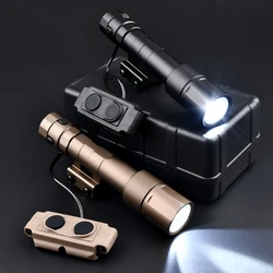 WADSN REIN 2,0 1300 lúmenes linterna luz blanca 20mm Rail ajuste interruptor de doble función arma de caza Scout Airsoft Accesorios