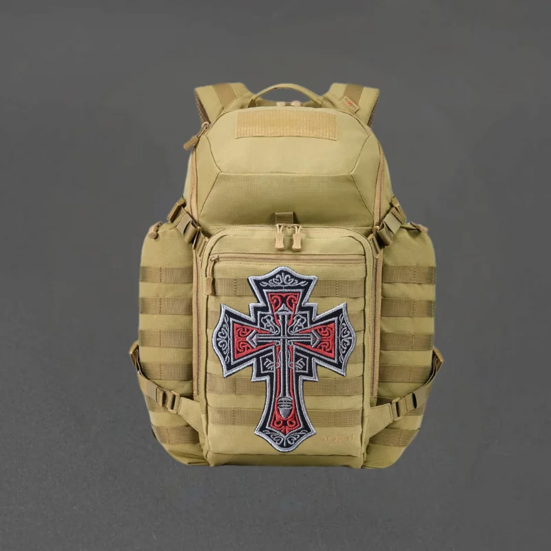 Parche bordado "Knights Templlar", chaleco táctico, insignia de moral con gancho y bucle, pegatina decorativa para mochila, parches para brazalete para ropa