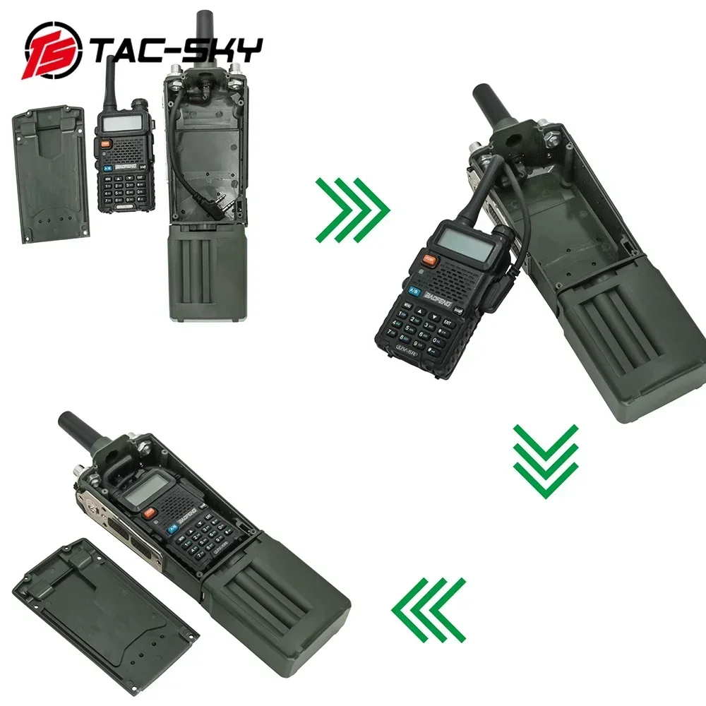 TS TAC-SKY PRC 163 Estuche ficticio de radio para Baofen UV5R UV-82 Modelo de walkie talkie no funcional - imagen 5