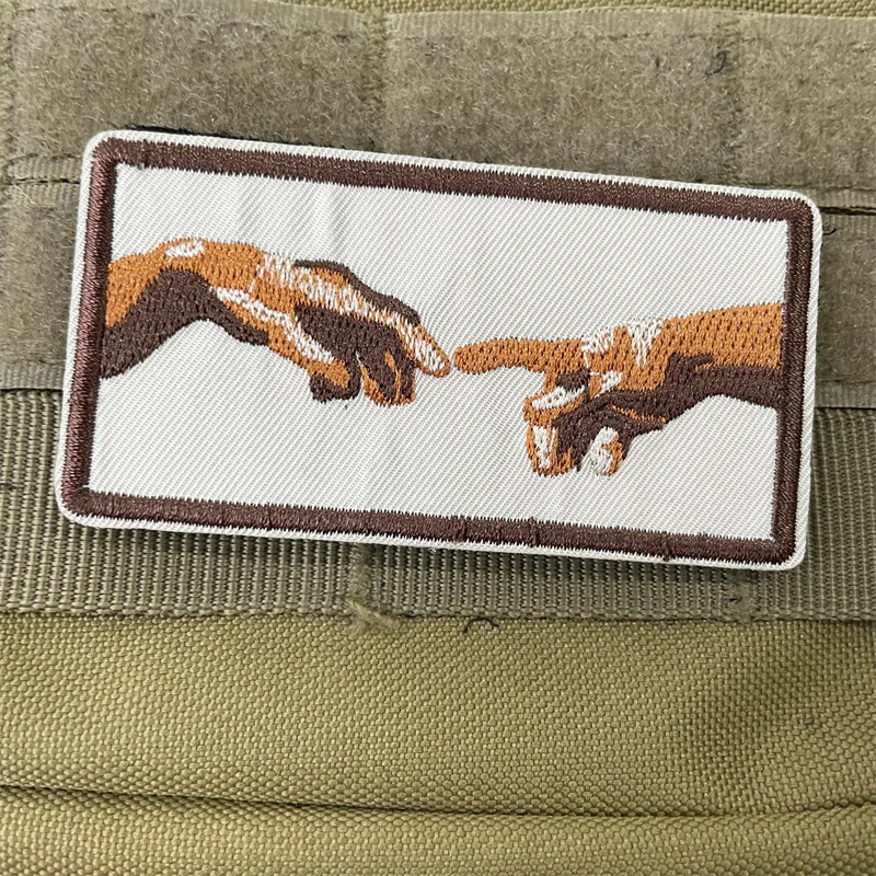 Parche bordado de oso perezoso, apliques divertidos para ropa, insignia de Moral de gancho y bucle, parche táctico para mochila - imagen 2