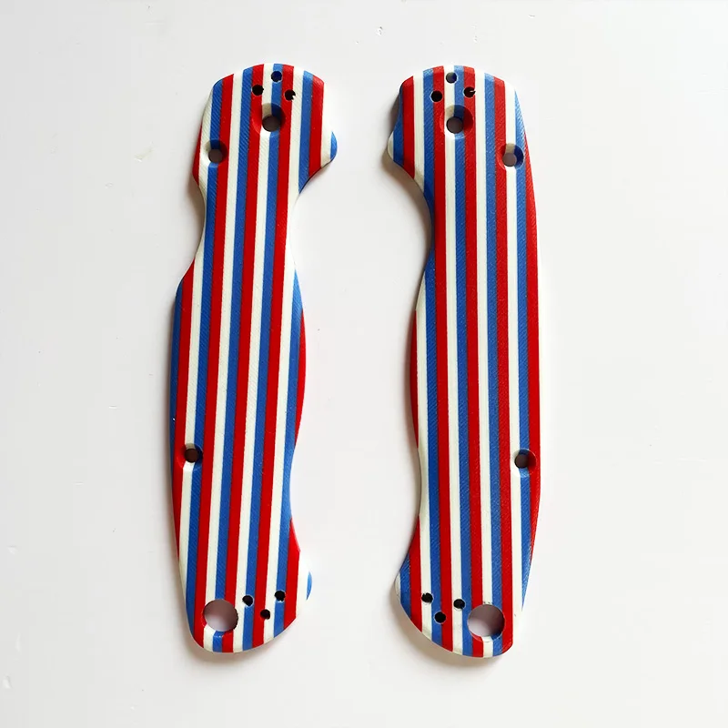 Parches de escamas plegables con patrón de rayas G10 personalizados, Material de parche para cuchillos Original Para2 C81, accesorios de bricolaje, 1 par - imagen 5