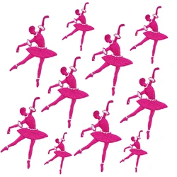 Parches bordados corazón ballet – niña para planchar o coser DIY
