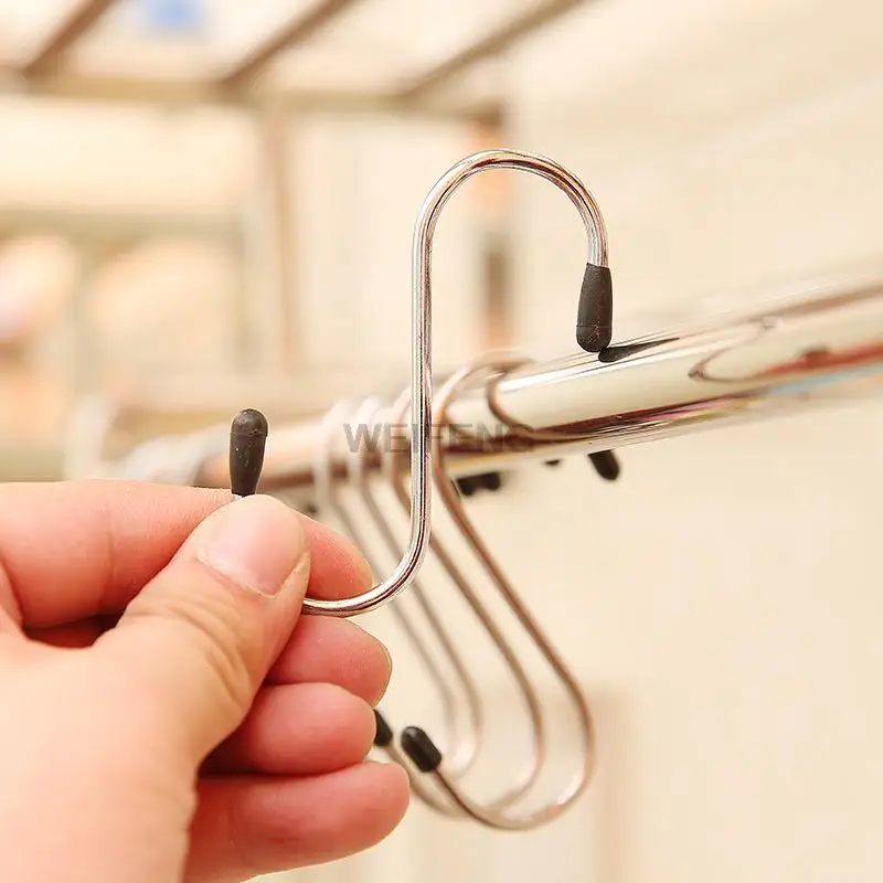 Gancho en forma de S de acero inoxidable para exteriores, ganchos colgantes de Metal multifunción, herramienta de percha táctica para acampar, barandilla de caza - imagen 4