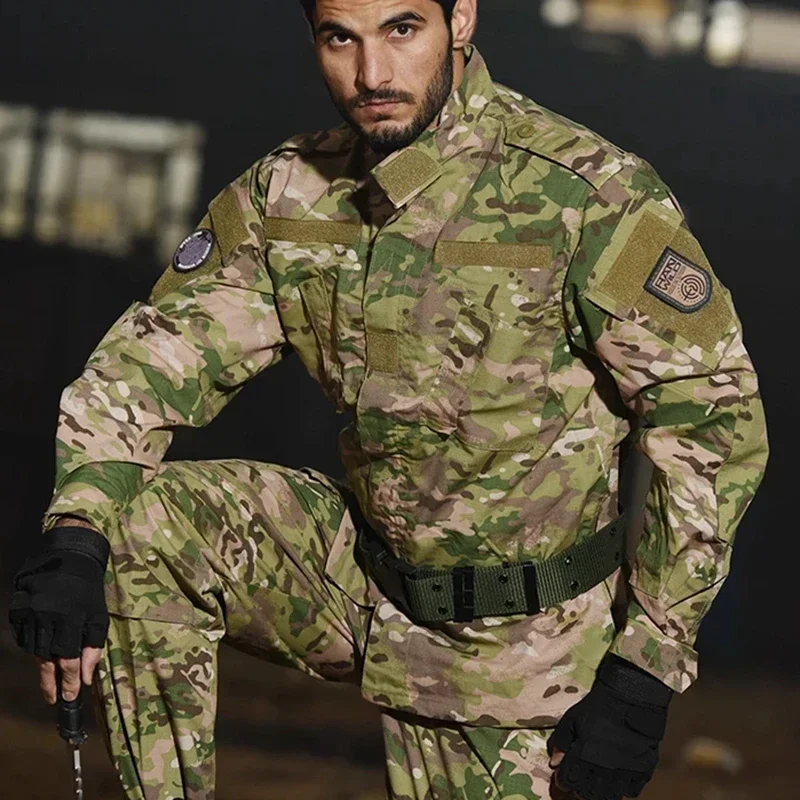Uniforme táctico para hombre, uniforme de caza para deportes al aire libre, conjunto de camuflaje, camisa + pantalones - imagen 3
