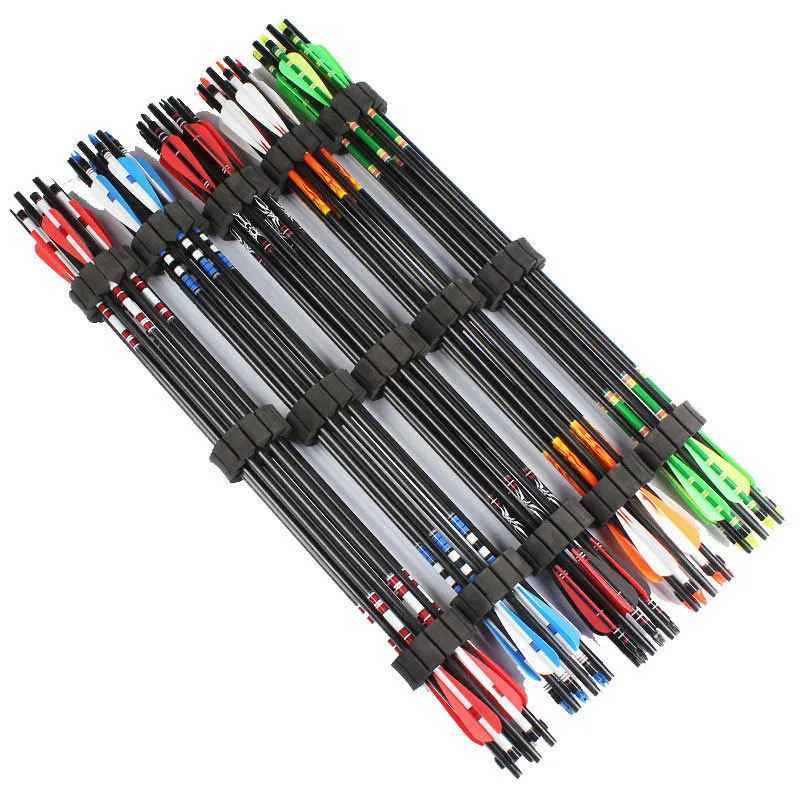 Separador de flecha EVA negro, accesorio portátil para estante de tiro con arco utilizado para actividades al aire libre y práctica de arco compuesto, 6 piezas - imagen 4