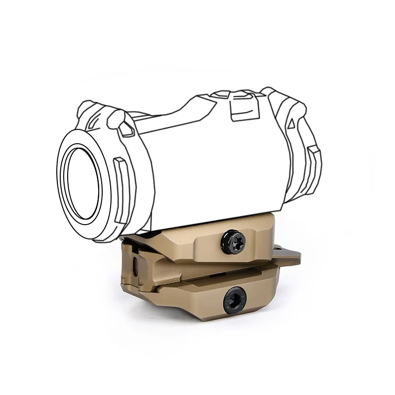 Base táctica de Metal de altura ajustable de altura óptica para Rail Picatinny de 20mm T1 T2 punto rojo mira Accesorios - imagen 4