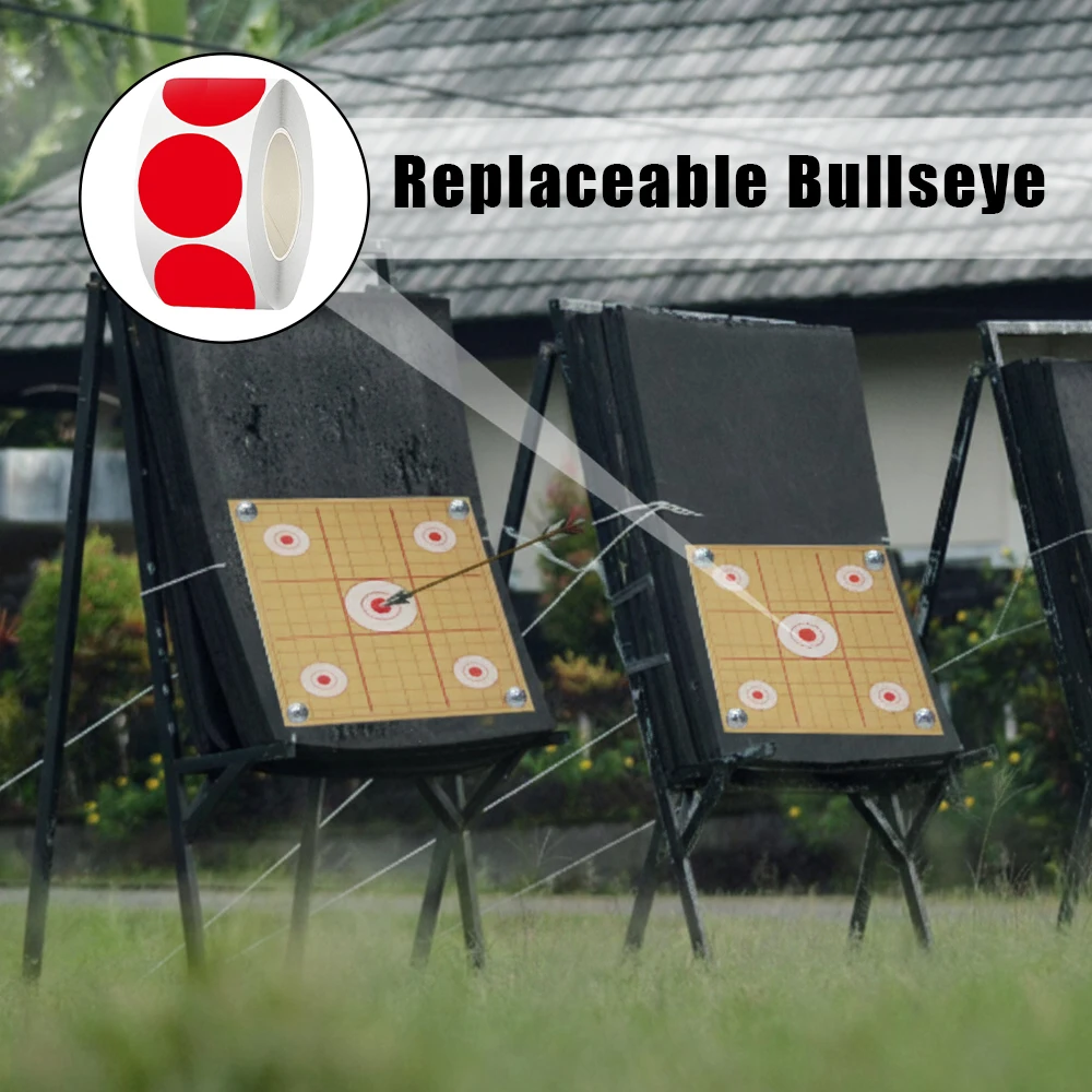 500/2000pcs Target Stickers 0.87/1'' Self-adhesive Bullseye Stickers Patch for Shooting Practice Air Gun Pistol BB Gun Black Red - imagen 4