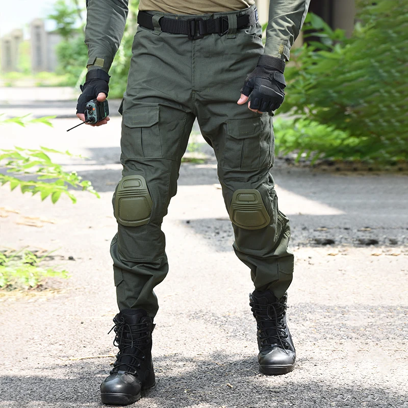 HAN WILD-Pantalones tácticos de talla grande 8XL para hombre, pantalones Cargo con almohadillas, caza, múltiples bolsillos, pantalones de Camping, ropa de senderismo - imagen 5