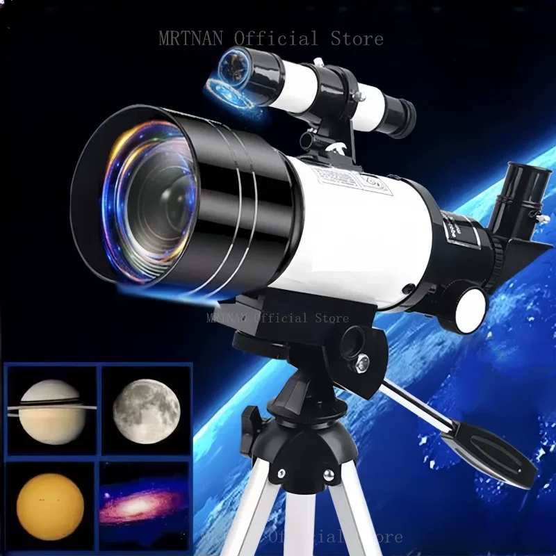 Telescopio astronómico de 70mm, telescopio Monocular para observación de la luna para principiantes 150X con trípode, telescopio de regalo para niños - imagen 2