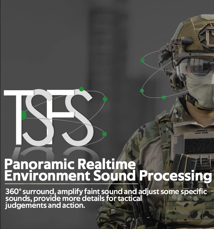 Nuevo FCS-TACTICAL AMP auriculares completamente digitales doble DPS comunicación táctica reducción de ruido doble canal V20/V60 PTT accesorio - imagen 3