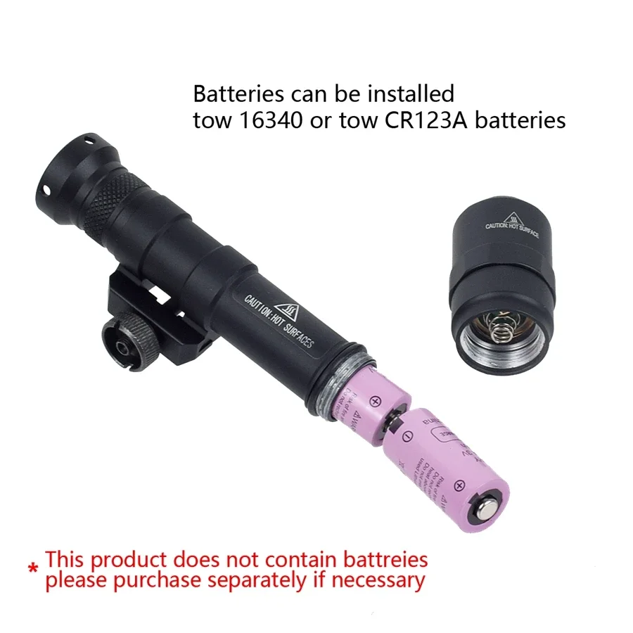 Surefir-linterna táctica M600 M300 Scout para Rifle Airsoft AR15, luz de arma con interruptor de presión de doble función, compatible con riel de 20mm - imagen 4