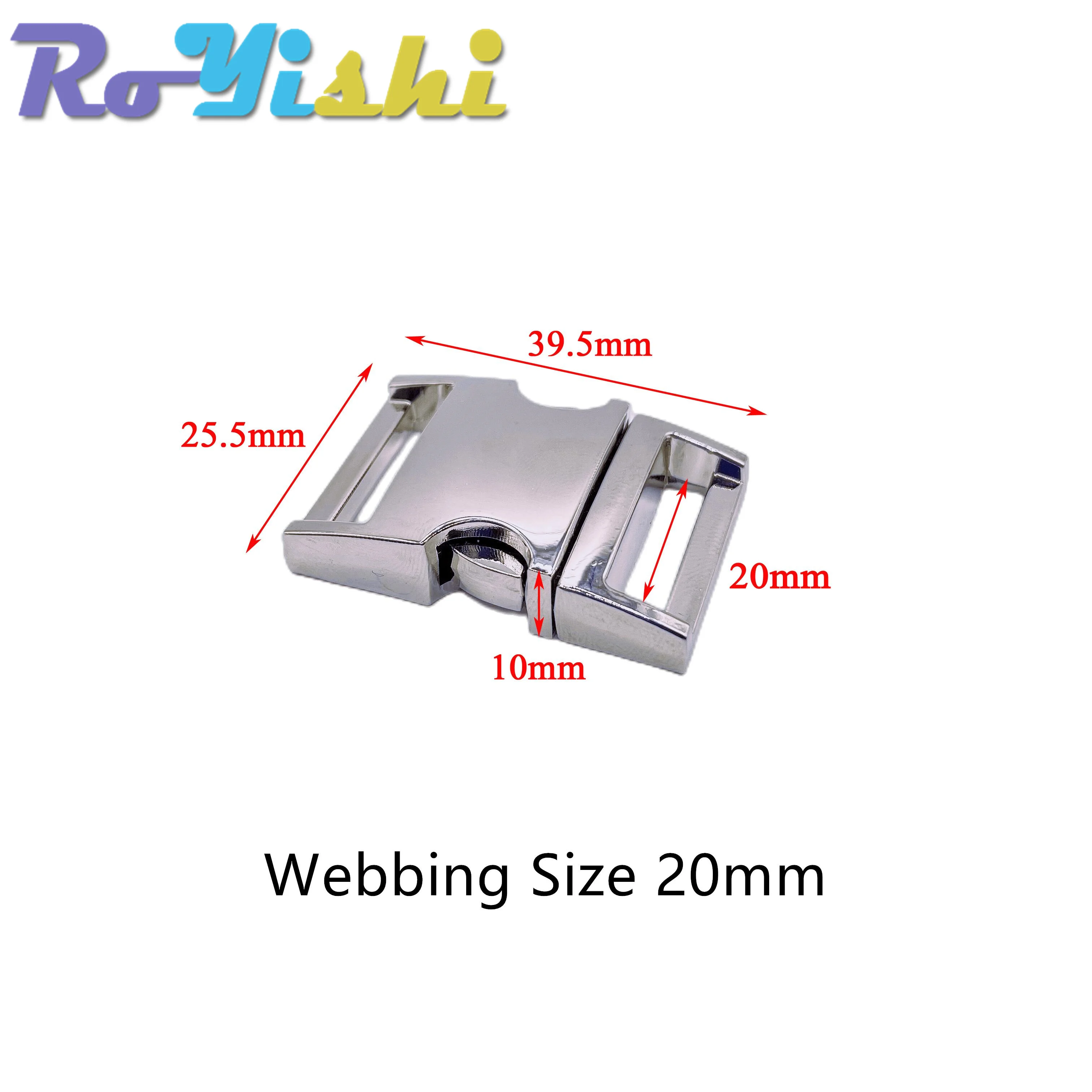 Hebilla de Metal curvada de Liberación lateral para bolso, hebillas de Paracord DIY para pulsera, 10 unids/lote por paquete - imagen 5