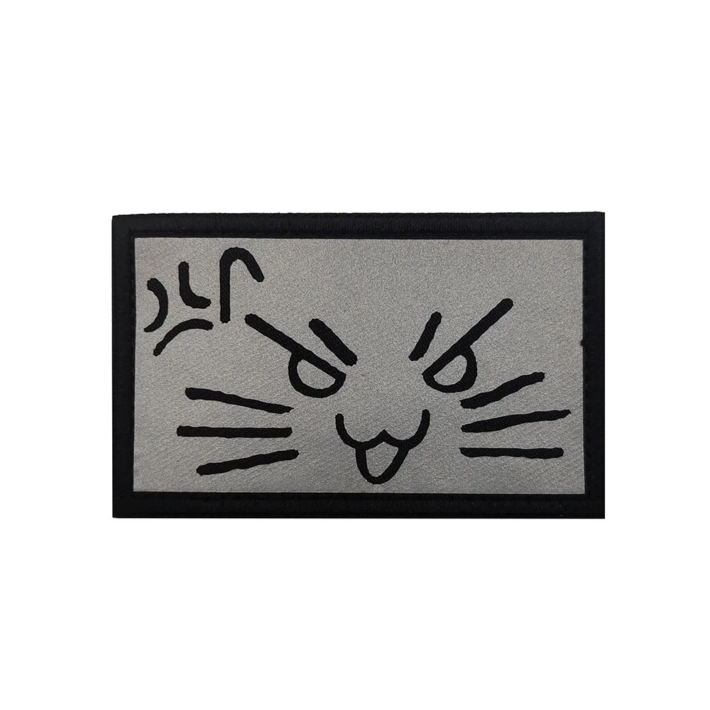 Nuevo diseño inglés HELLO Graffiti Animal pintura creativa gato de dibujos animados insignia reflectante bolsa morale mochila chaqueta parche - imagen 5