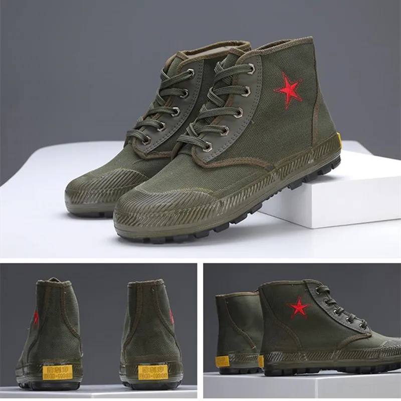 Zapatos de escalada para senderismo al aire libre de alta calidad para hombre y mujer, botas de trabajo de lona con Triple protección antipinchazos, zapatillas deportivas para senderismo - imagen 5