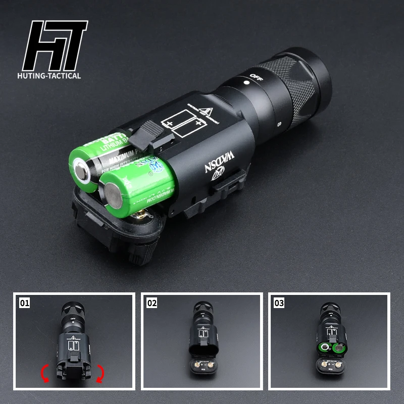 Surefir X300V linterna estroboscópica para pistola colgante, luz de explorador, 400lm, X300, X400, XH35, Arma de tiro, G17, CZ 75, caza, carril de 20m - imagen 5