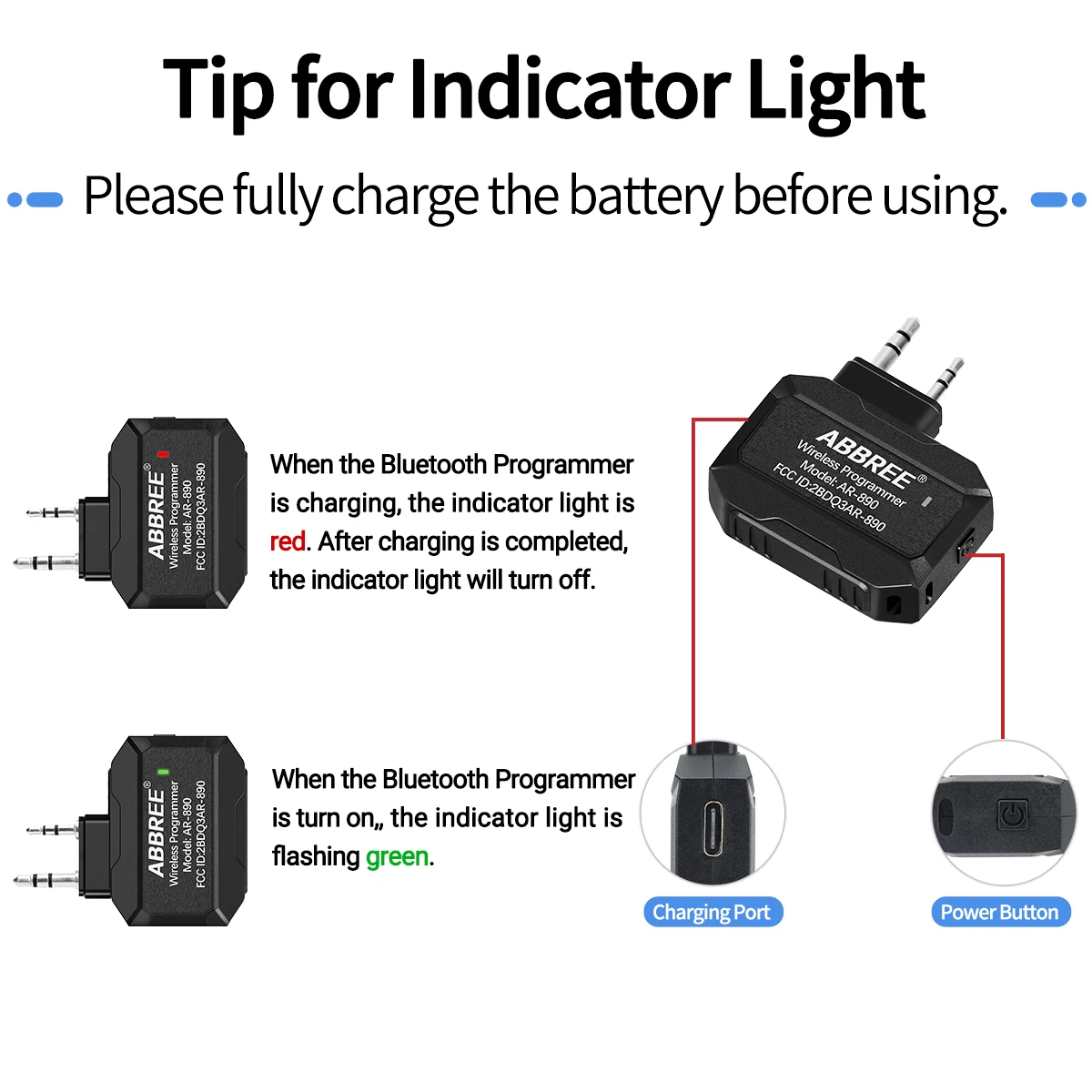 Baofeng programador inalámbrico Bluetooth sin interfaz de controlador K-Plug para Baofeng UV-25 BF-888S UV-82 Quansheng UV-K5 UV-K6 Walkie Talkie - imagen 4