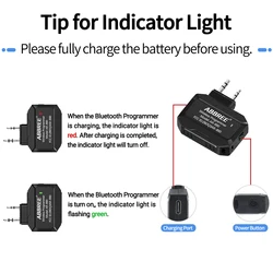 ABBREE Programador Bluetooth para walkie talkie Baofeng UV-5R