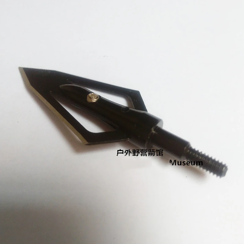 Punta de flecha fija de 2 cuchillas para tiro con arco compuesto, puntas de acero afiladas, puntas anchas de 100 granos con caja, 6 uds. - imagen 4