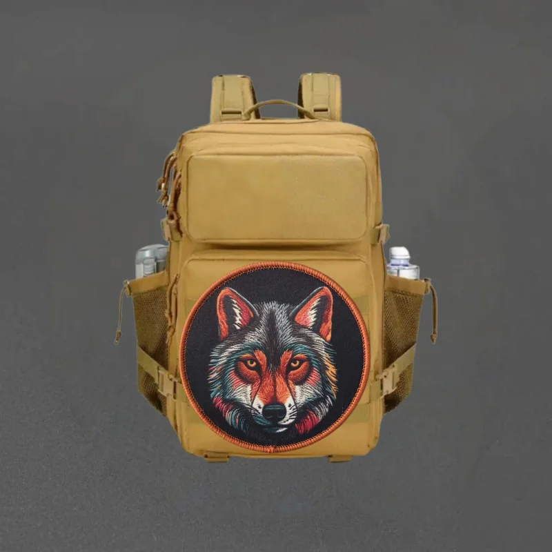 Parche con estampado de lobo militar, chaleco táctico, insignia de moral con gancho y bucle, pegatinas decorativas para mochila, parches para brazalete para ropa - imagen 5