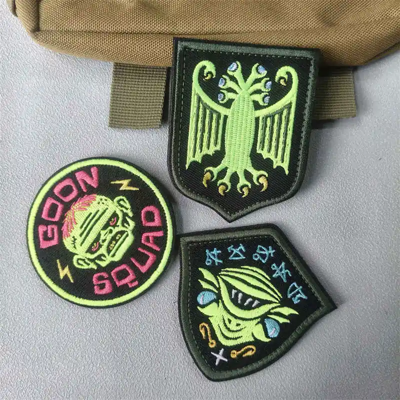 Parche de calavera Goon Squad, chaleco táctico bordado con gancho y bucle, insignia de moral, mochila, pegatina decorativa, parches para brazalete para ropa