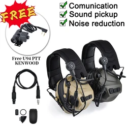 Cascos tácticos Defender con reducción de ruido y PTT Kenwood