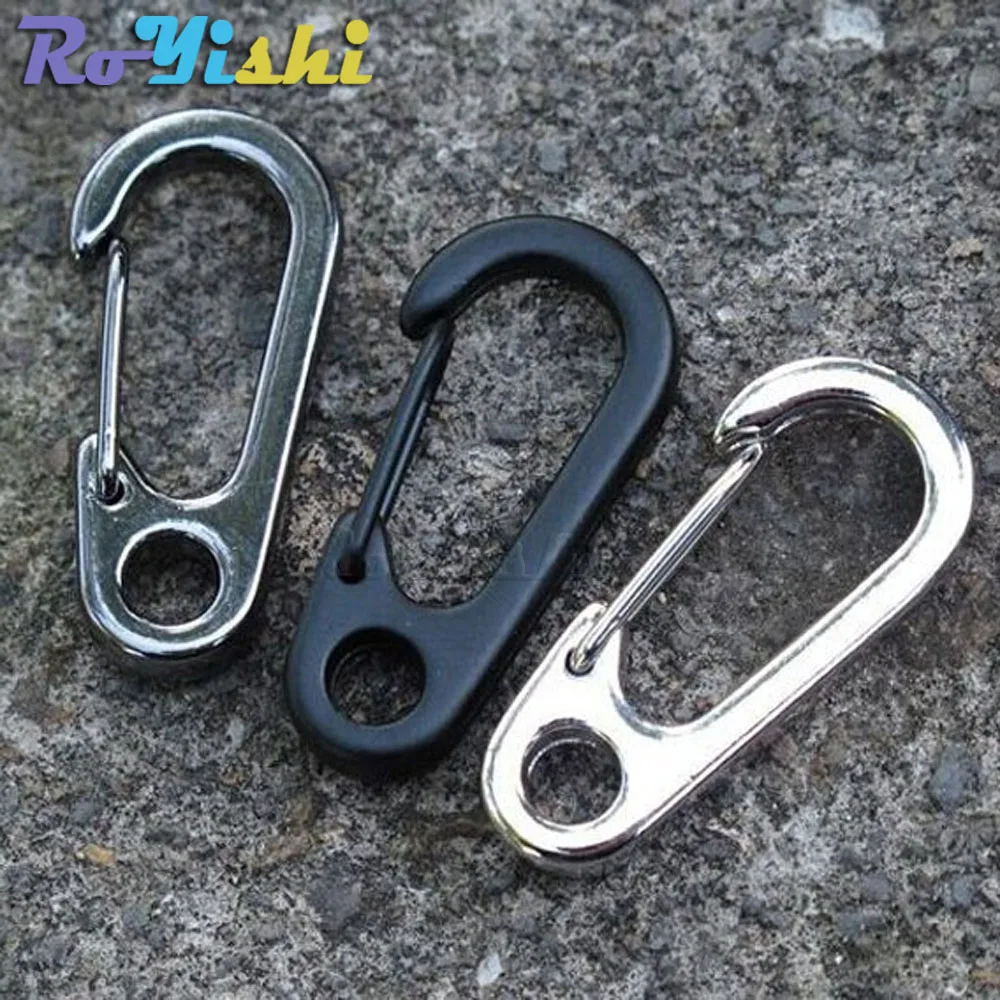 3 unids/pack llavero dividido de acero inoxidable cierres Clips gancho