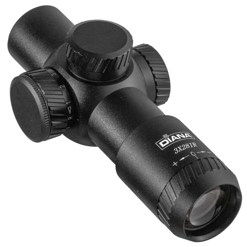 DIANA 3X28 táctico caza Rifle alcance Airsoft PCP Riflescope tiro al aire libre deportes francotirador vista óptica armas montaje nuevo - imagen 3