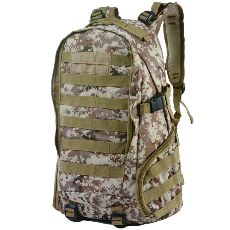 Bolsa de camuflaje táctico para hombre, bolsas para deportes al aire libre, impermeable, de nailon, para acampar, viajar, sillín, mochila Molle de 27L - imagen 2