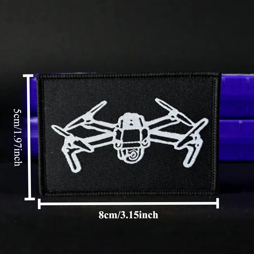 Insignia de moral táctica para Dron UAV, parches de gancho y bucle de Chevron impresos para ropa, brazalete militar del ejército al aire libre, pegatinas para mochila - imagen 3