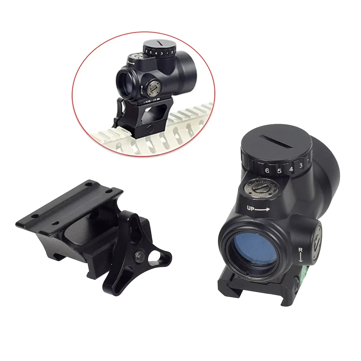 Airsoft MR 2MOA holográfico RM Red Dot mira telescópica caza equipo de francotirador iluminado para mira telescópica táctica ar15 de 20mm - imagen 4