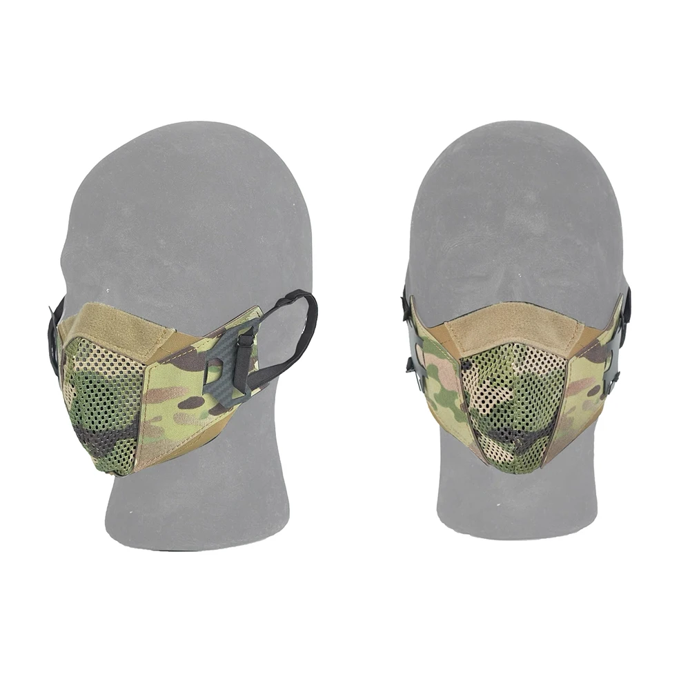 Mascarilla facial táctica antiniebla, equipo de protección de caza, accesorio de equipo de caza, Airsoft, cómodo, corte láser, transpirable - imagen 3