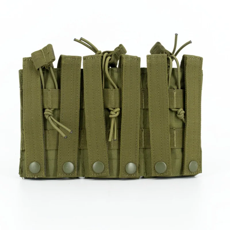 Bolsa táctica Universal Triple para revistas, bolsa de municiones Compatible con Molle de doble capa para soportes de municiones M4/M16, M14, AK, AR - imagen 5