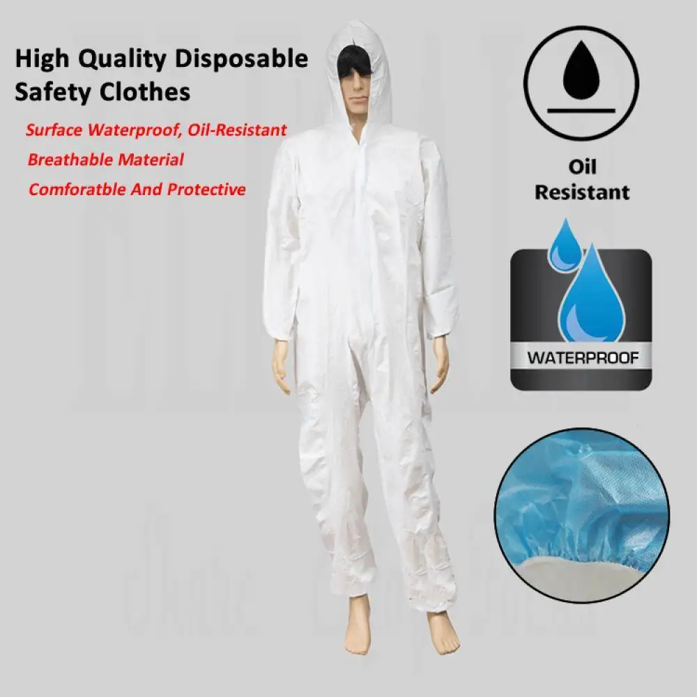 Protector desechable a prueba de polvo SF resistente al agua y al aceite, ropa de seguridad para el trabajo, pintura antipolvo, trabajo de decoración, traje general - imagen 5