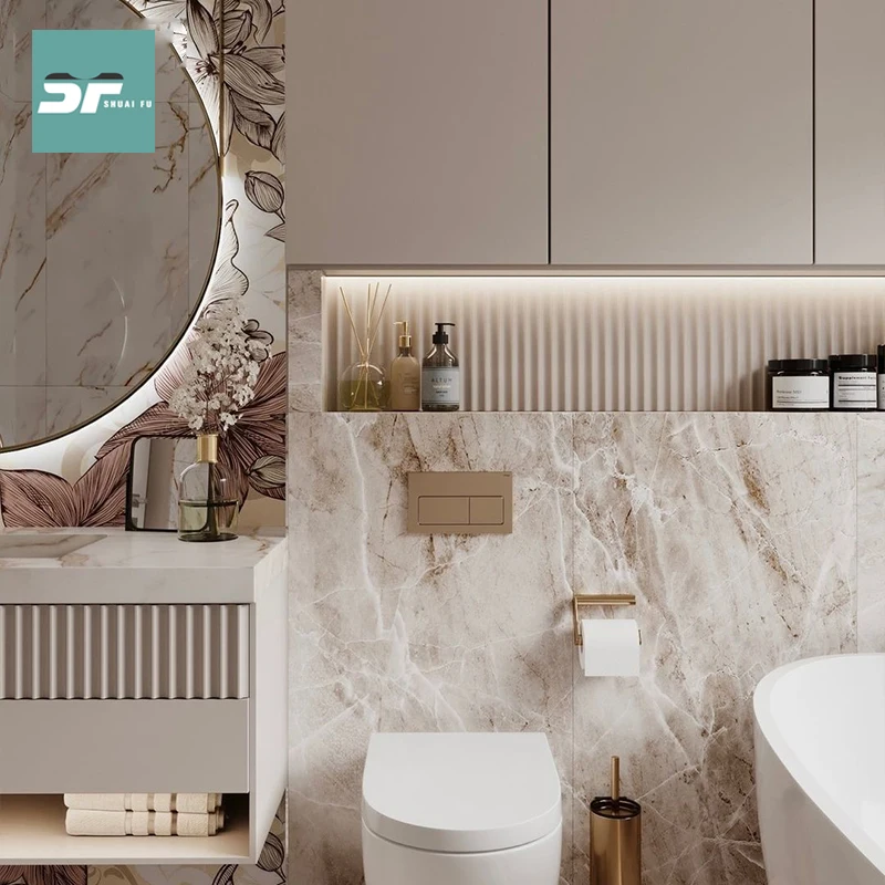 Cream Wind online-armario de baño de celebridades, moderno, sencillo y lujoso para lavarse las manos, piscina de cara, soporte de baño - imagen 3