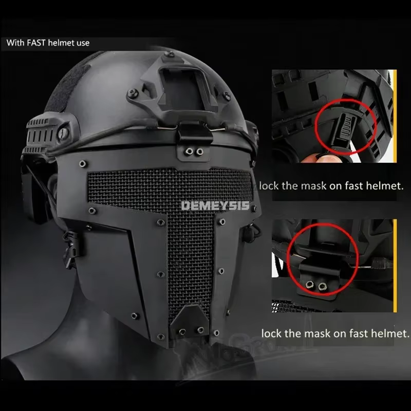Máscara protección facial airsoft táctica – Resistente impactos - imagen 3