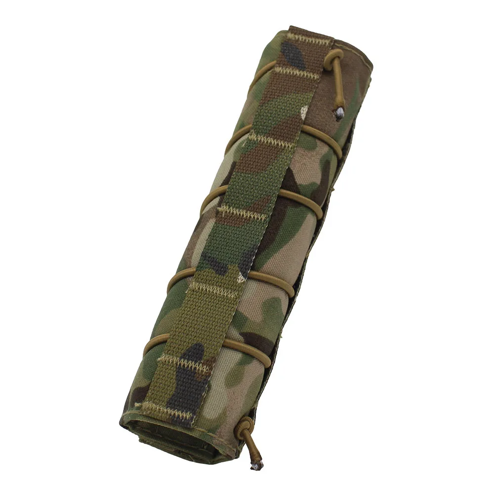 Silenciador táctico de camuflaje para Airsoft, cubierta de calor, cubierta protectora de silenciador para accesorios de caza, 7 pulgadas - imagen 3