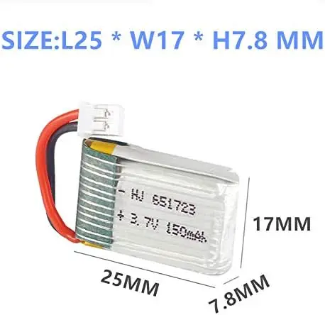 Batería Lipo de 3,7 V y 150mAh, enchufe PH2.0 con cargador 5 en 1 para Dron cuadricóptero JJRC H36 Eachine E010 E011 GoolRC T36 RC - imagen 3