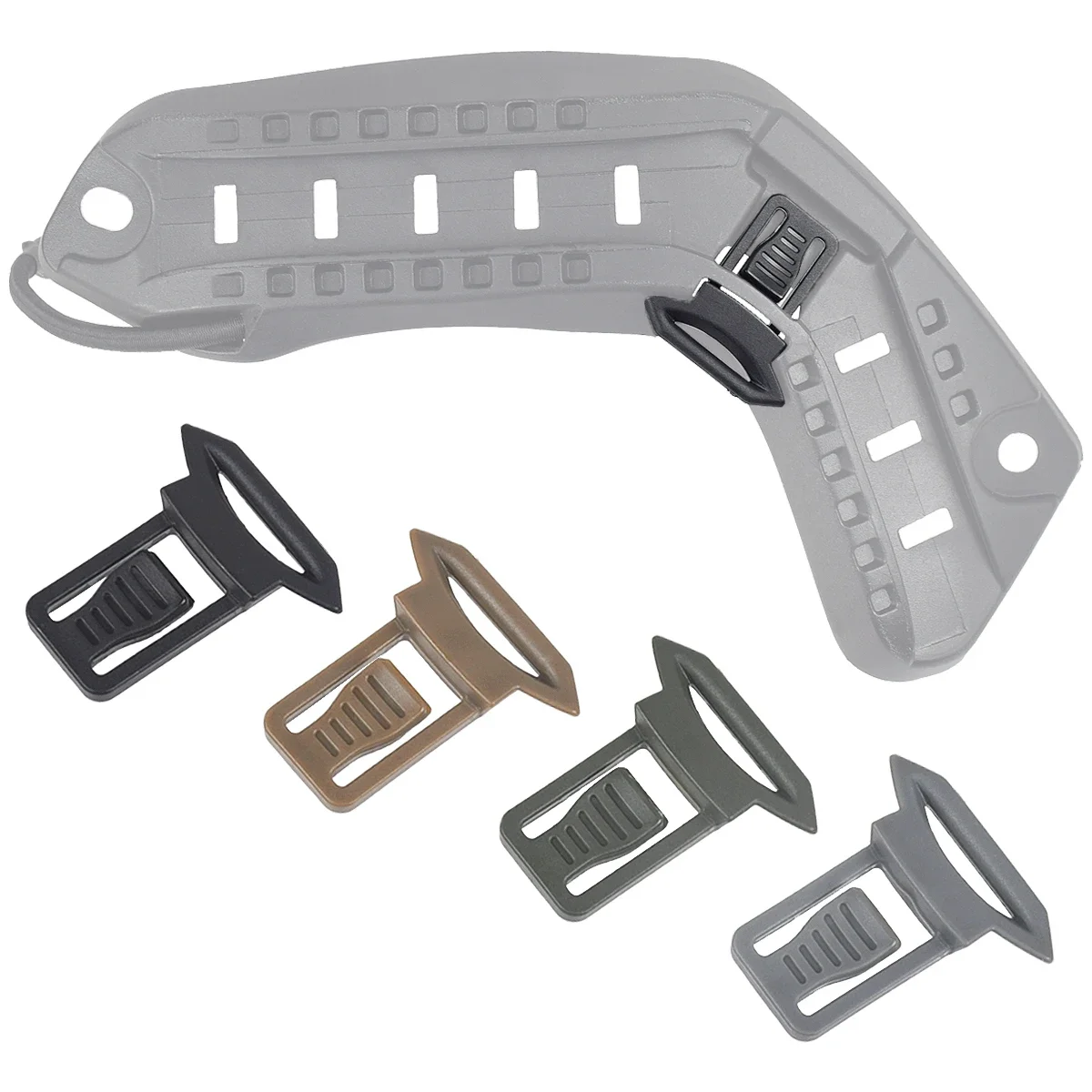 Juego de pinzas giratorias para casco táctico, 2 piezas, rieles laterales, instalación de Paintball, Airsoft, accesorios para casco de caza - imagen 2