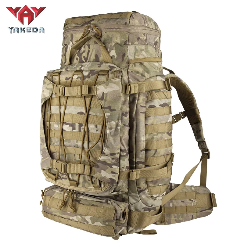 YAKEDA 90L bolsa táctica bolsa de montañismo impermeable a prueba de polvo transpirable aventura al aire libre viaje mochila táctica