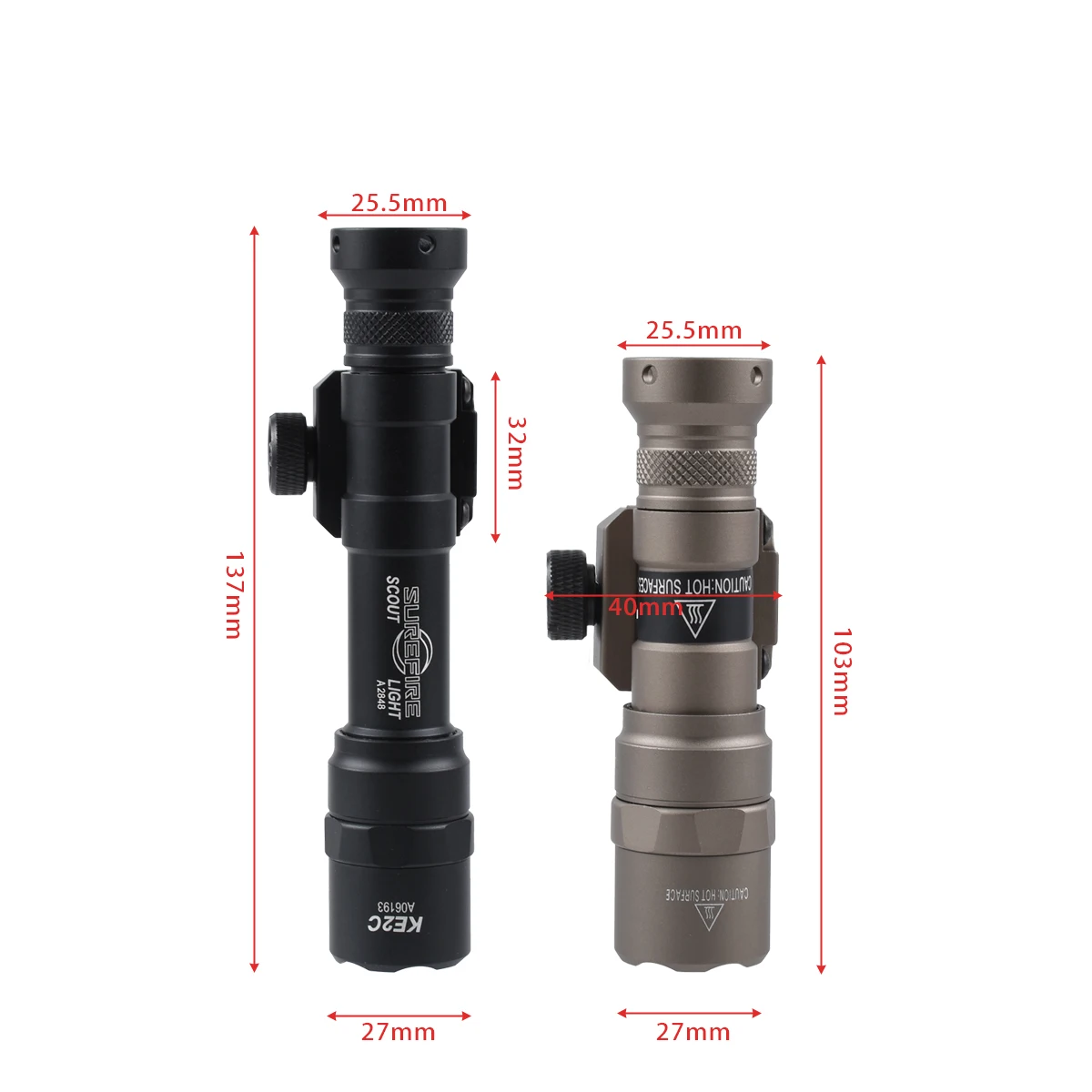 Funda protectora SureFire para linterna táctica M-LOK y riel Picatinny - imagen 4