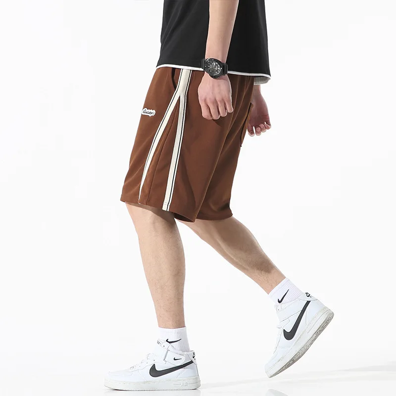 Pantalones cortos deportivos informales para hombre, Shorts de baloncesto holgados a la moda, ropa de calle de Hip Hop, Vintage, Verano - imagen 5