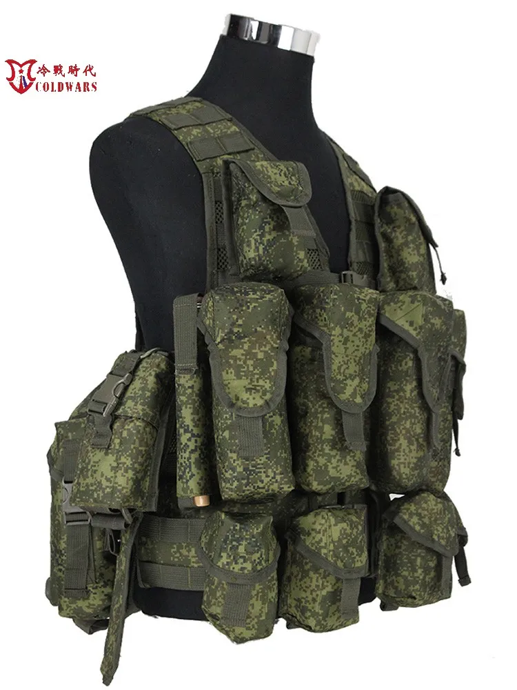 Chaleco táctico ruso Molle pequeño verde para hombre, EMR 6sh117, cuerpo - imagen 3